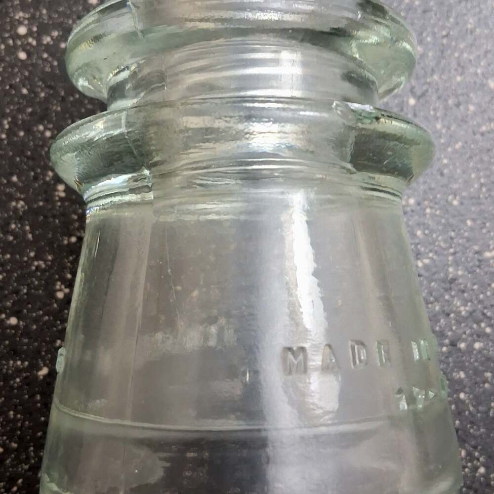Vintage Hemingray 16 Clear Glass Electrical Telegraph Insulator